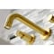 Kingston Brass KS8127DKL Kaiser 2-Handle Wall Mount Bathroom Faucet, Brushed Brass KS8127DKL - alternate 6
